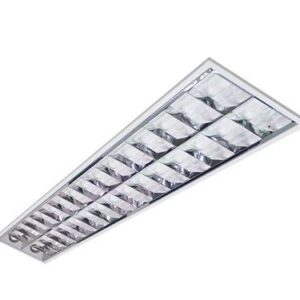 LUMINARIA ALETADA ALUMINIO EMBUTIR 2XT8 120CM  G-LIGHT