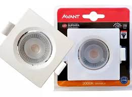 SPOT LED 3W QUADRADO BRANCO QUENTE AVANT