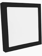 PLAFON LED 18W PRETO SOBREPOR QUADRADO BRANCO FRIO LUMANTI