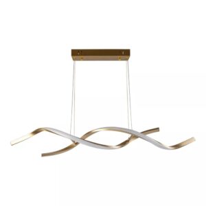 PENDENTE DOUBLE SPIN DOURADO 100CM 36WATTS 3000K