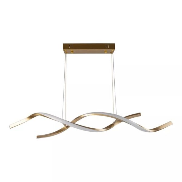 PENDENTE DOUBLE SPIN DOURADO 100CM 36WATTS 3000K