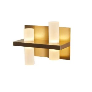ARANDELA LED LOMME 2 MOD 12W 3000K DOURADO FOSCO NORDECOR