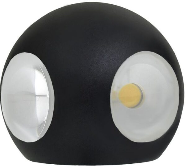 ARANDELA LED GLOBO 2 FACHOS PRETO
