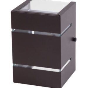 ARANDELA 2 FACHOS 2 FRISOS 15X8CM MARROM