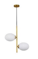 PENDENTE GLOBO FALL DUPLO 2XE27 DOURADO