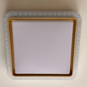 LUMINARIA SOBREPOR LED 45W*2 QUADRADA SO-8851B CRISTAL - 20799