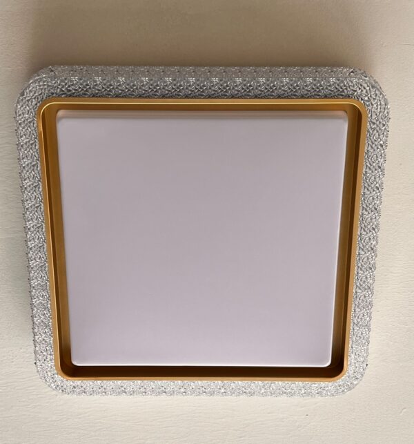 LUMINARIA SOBREPOR LED 45W*2 QUADRADA SO-8851B CRISTAL - 20799