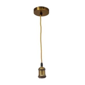 PENDENTE UNO METAL LISO OURO VELHO