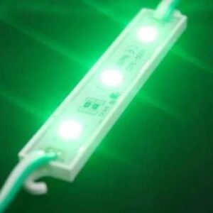 CARTELA C/20 MODULO 3 LEDS 5050 RESINADO VERDE