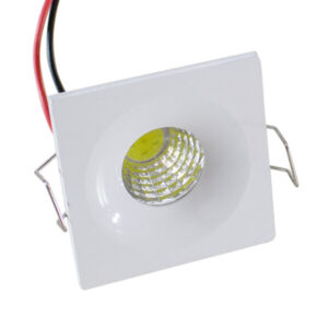 SPOT LED MINI 3W QUADRADO BRANCO FRIO CTB