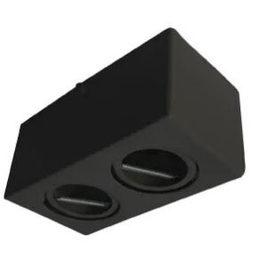 SPOT SOBREPOR ZEUS 2XMR16 METAL PRETO ASTRALED
