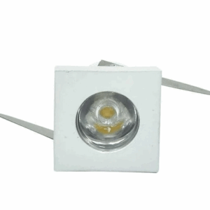 SPOT LED MINI 1W QUADRADO BRANCO FRIO CTB
