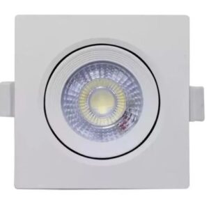 SPOT LED 7W QUADRADO BRANCO QUENTE