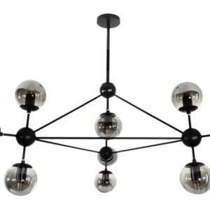 PENDENTE THETA ESCORPII 10XE27 PRETO