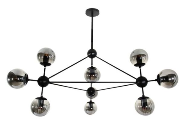 PENDENTE THETA ESCORPII 10XE27 PRETO