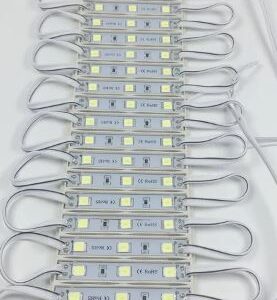 CARTELA C/20 MODULO 3 LEDS 5050 RESINADO BRANCO FRIO