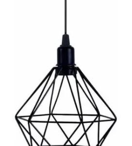 PENDENTE ARAMADO DIAMANTE MEDIO PRETO
