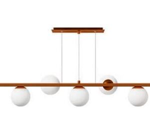 PENDENTE MANHATTAN 07 GLOBOS COBRE SOLIDO 7xG9