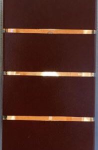 ARANDELA 2 FACHOS 3 FRISOS 15X8CM MARROM
