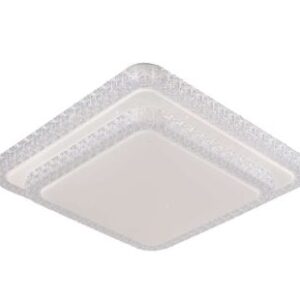 LUMINARIA SOBREPOR LED 36W*2 QUADRADA SO-8208B - CRISTAL - 20786