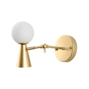 ARANDELA TEAS 1XG9 10CM DOURADO FOSCO NORDECOR