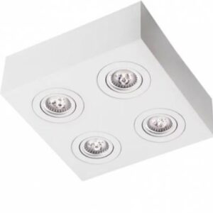 SPOT SOBREPOR ZEUS 4XMR16 METAL BRANCO ASTRALED