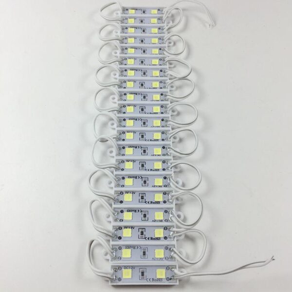 CARTELA C/20 MODULO 2 LEDS 3582 RESINADO MINI BRANCO FRIO