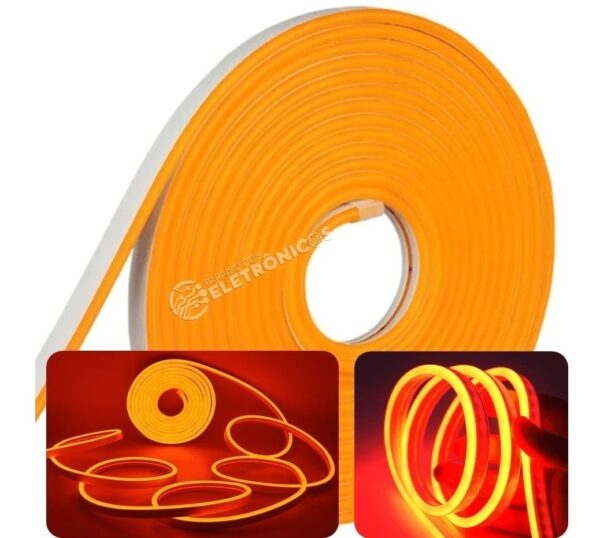 FITA LED 12V NEON LARANJA 5M CTB