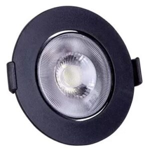 SPOT LED 5W REDONDO BRANCO QUENTE PRETO CTB