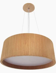 PENDENTE REDONDO 33CM X 33CM - 3XE27 COR MADEIRADO FREIJO