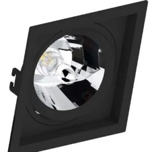 EMBUTIDO AR111 QUADRADO RECUADO PRETO MOON