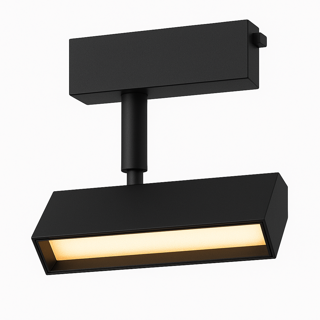 SPOT TRILHO MAGNETICO 12W PRETO BRANCO QUENTE CTB