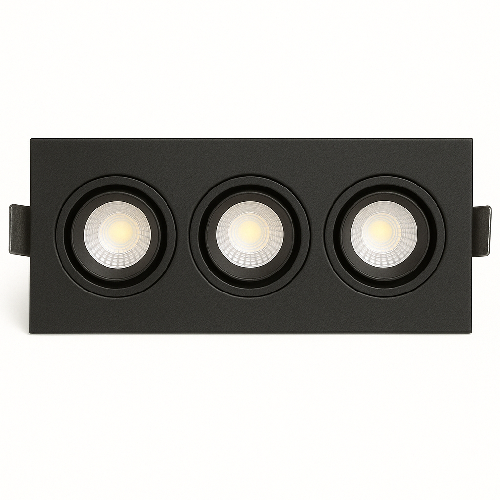 SPOT LED DEEP 15W TRIPLO BRANCO QUENTE PRETO CTB
