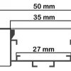 PERFIL 65X20 EMBUTIR 2M BRANCO - Imagem 2