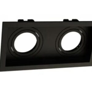 EMBUTIDO AR111 DUPLO RECUADO PRETO MOON