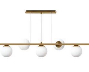 PENDENTE MANHATTAN 05 GLOBOS COBRE SOLIDO 5xG9