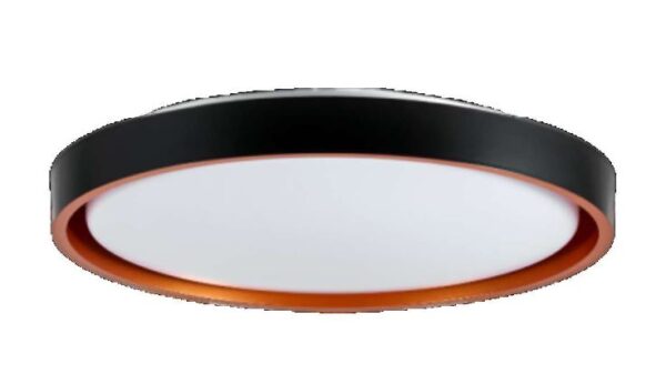 LUMINARIA SOBREPOR LED 24W*2 REDONDA SO-8762A BK+GD - 20792