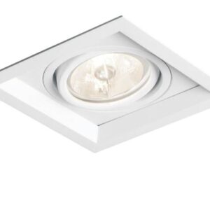 EMBUTIDO AR111 QUADRADO RECUADO BRANCO RGLED