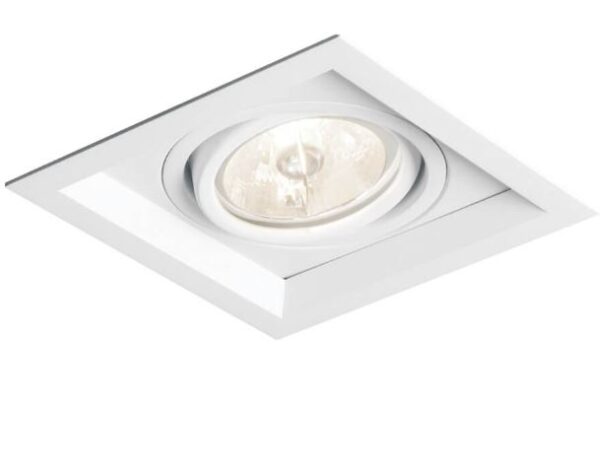 EMBUTIDO AR111 QUADRADO RECUADO BRANCO RGLED
