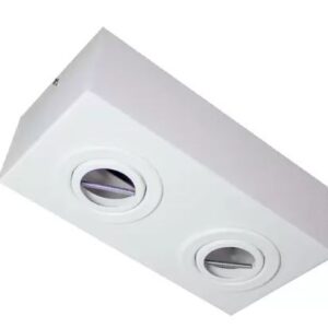 SPOT SOBREPOR ZEUS 2XMR16 METAL BRANCO ASTRALED