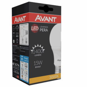 LAMPADA LED BULBO 15W BRANCO QUENTE AVANT