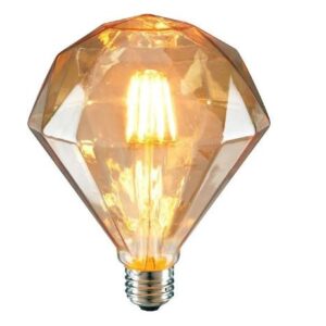 LAMPADA FILAMENTO LED G95 DIAMANTE BRANCO QUENTE CTB
