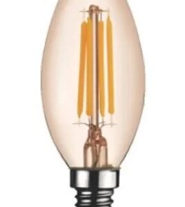 LAMPADA LED VELA FILAMENTO 4W TRANSP E14 BRANCO QUENTE  CTB