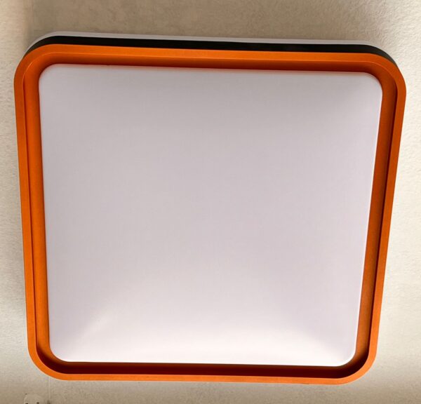 LUMINARIA SOBREPOR LED 36W*2 QUADRADA SO-8762B BK+GD - 20795